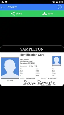 Fake ID Generator android App screenshot 1